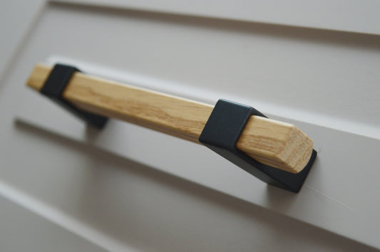 Beam Metal and Wood Furniture Handle
