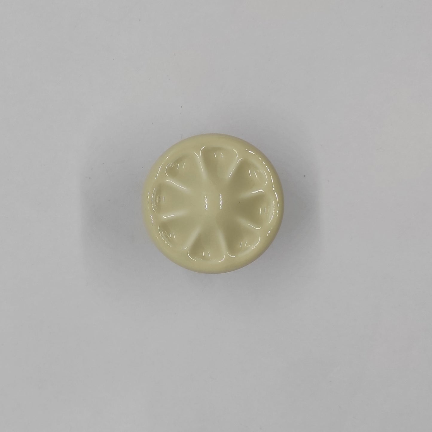 "Country" Metal-porcelain furniture knob Beige - Bronz finish